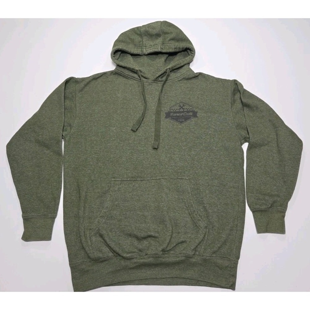 Tuner Cult Sweatshirt Adult Large Army Green Pullover Hoodie Sweater